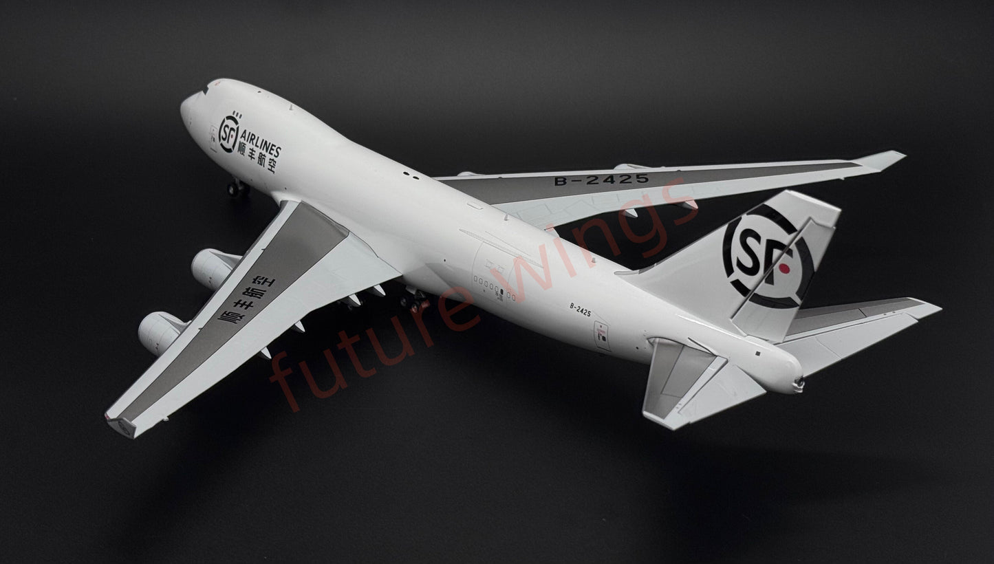 1:200 KJ Models(JC Wings) SF Express B747-400 B-2425 Diecast Aircraft Model (New‑mold movable tail fin)