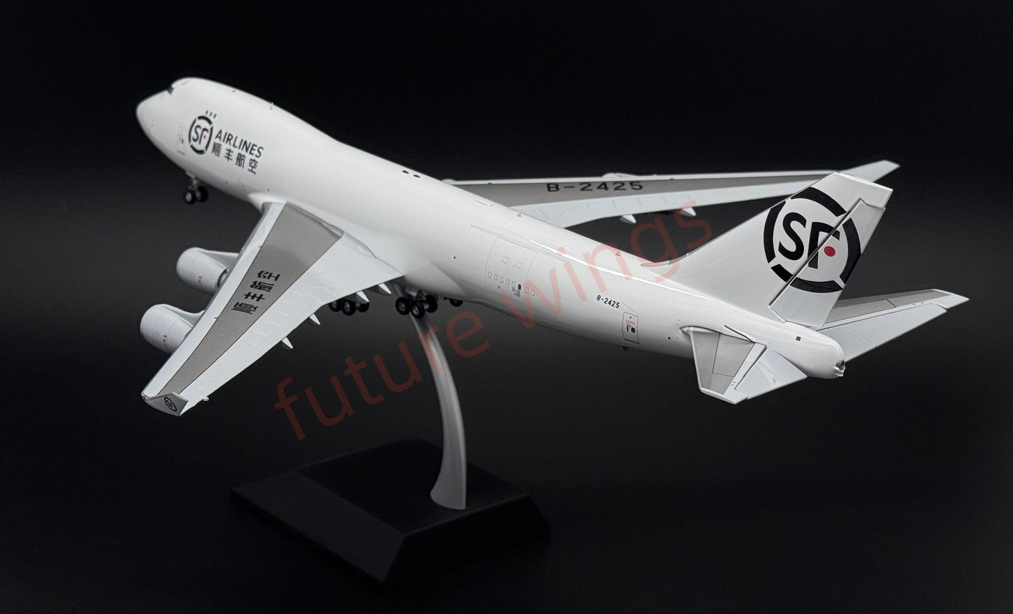 1:200 KJ Models(JC Wings) SF Express B747-400 B-2425 Diecast Aircraft Model (New‑mold movable tail fin)