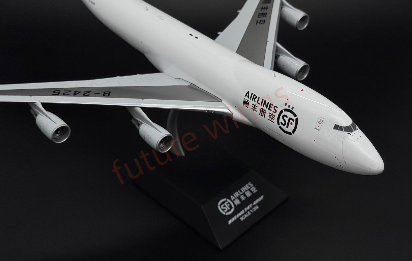 1:200 KJ Models(JC Wings) SF Express B747-400 B-2425 Diecast Aircraft Model (New‑mold movable tail fin)