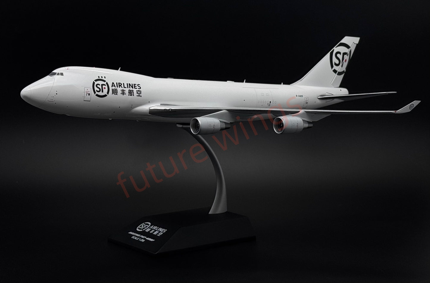 1:200 KJ Models(JC Wings) SF Express B747-400 B-2425 Diecast Aircraft Model (New‑mold movable tail fin)