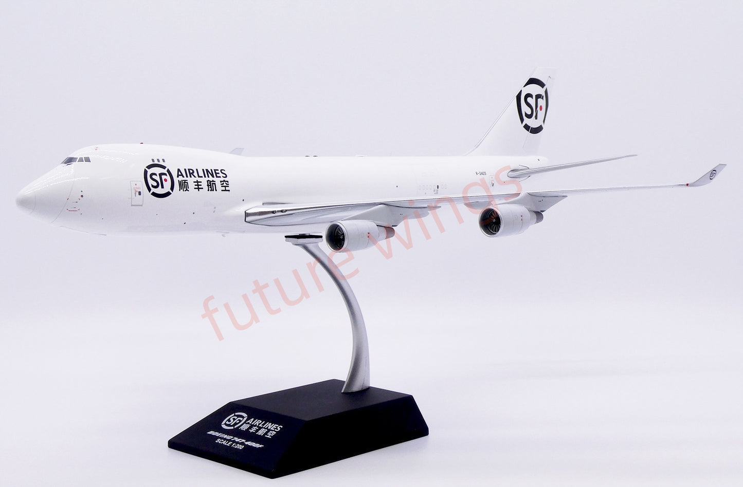 1:200 KJ Models(JC Wings) SF Express B747-400 B-2425 Diecast Aircraft Model (New‑mold movable tail fin)