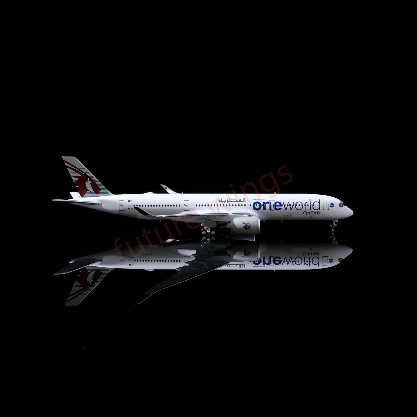 1:400 AeroPolaris Qatar Airways A350-900 A7-ALZ "One World"Aircraft Model+Free Tractor