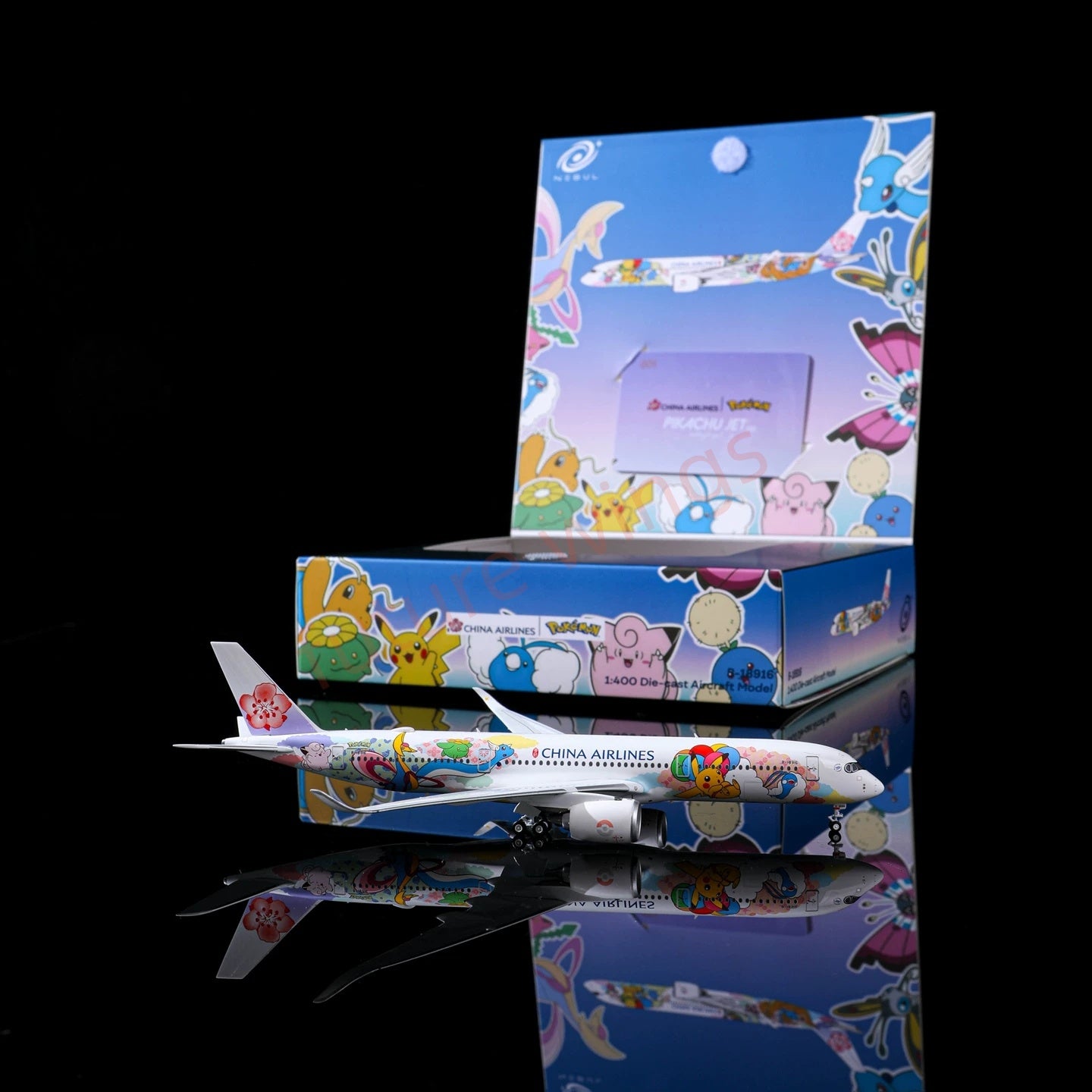 1:400 Nebel(AeroPolaris) China Airlines A350-900 B-18916 Aircraft Model+Free Tractor