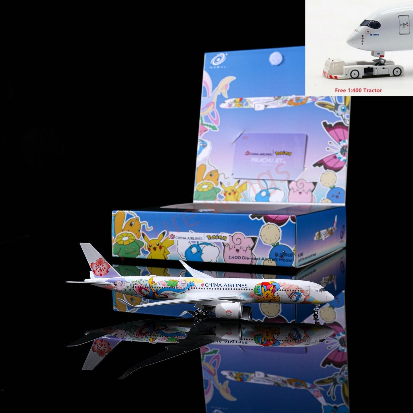 1:400 Nebel(AeroPolaris) China Airlines A350-900 B-18916 Aircraft Model+Free Tractor