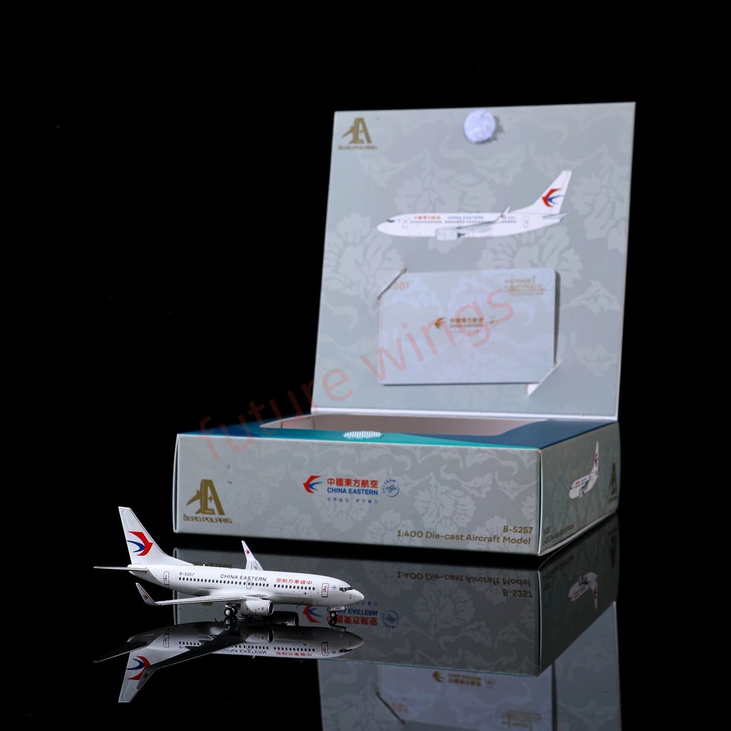 1:400 AeroPolaris China Eastern Airlines B737-700 B-5257 Aircraft Model+Free Tractor