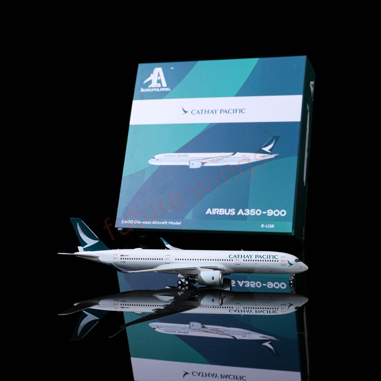 1:400 AeroPolaris Cathay Pacific A350-900 B-LQB Aircraft Model+Free Tractor