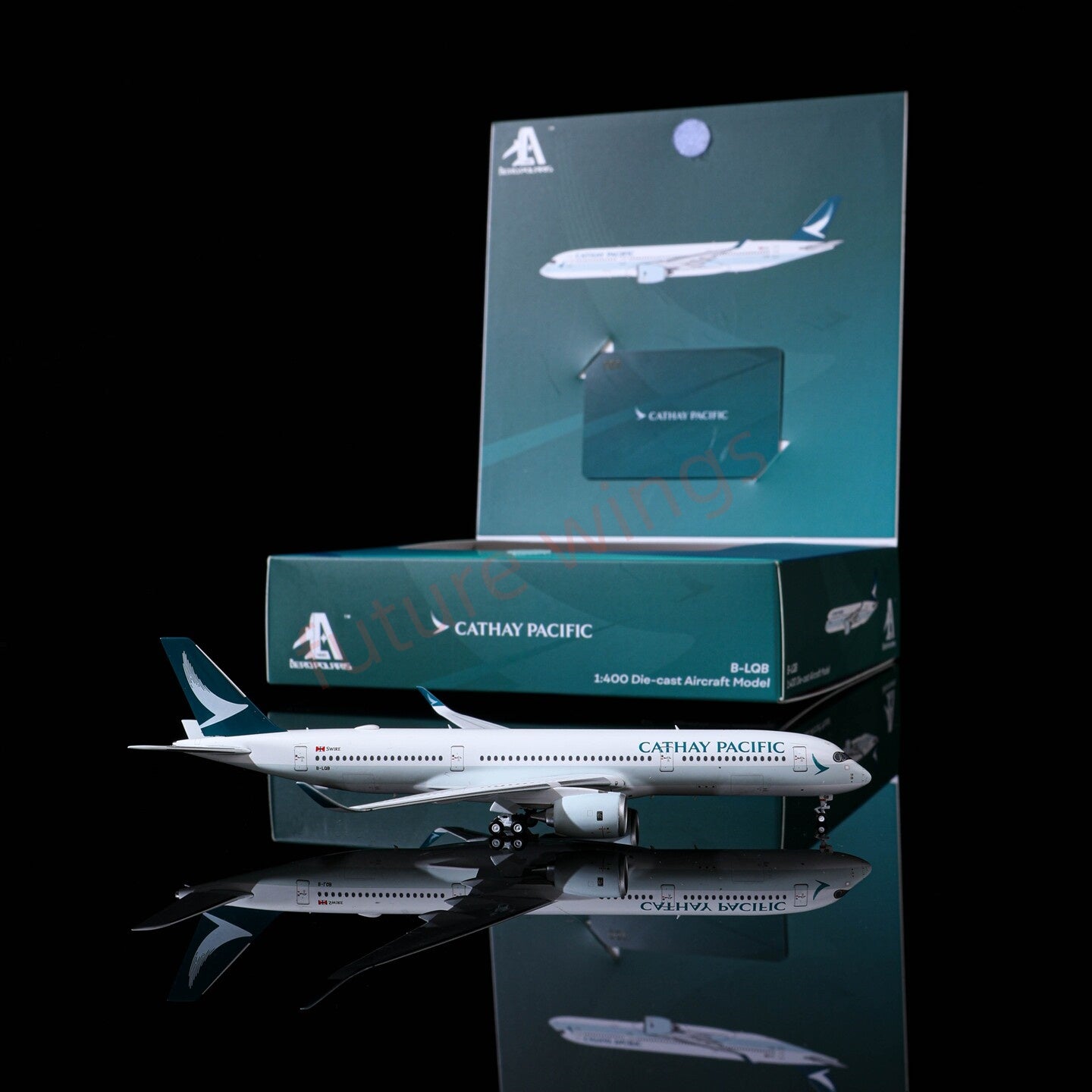 1:400 AeroPolaris Cathay Pacific A350-900 B-LQB Aircraft Model+Free Tractor