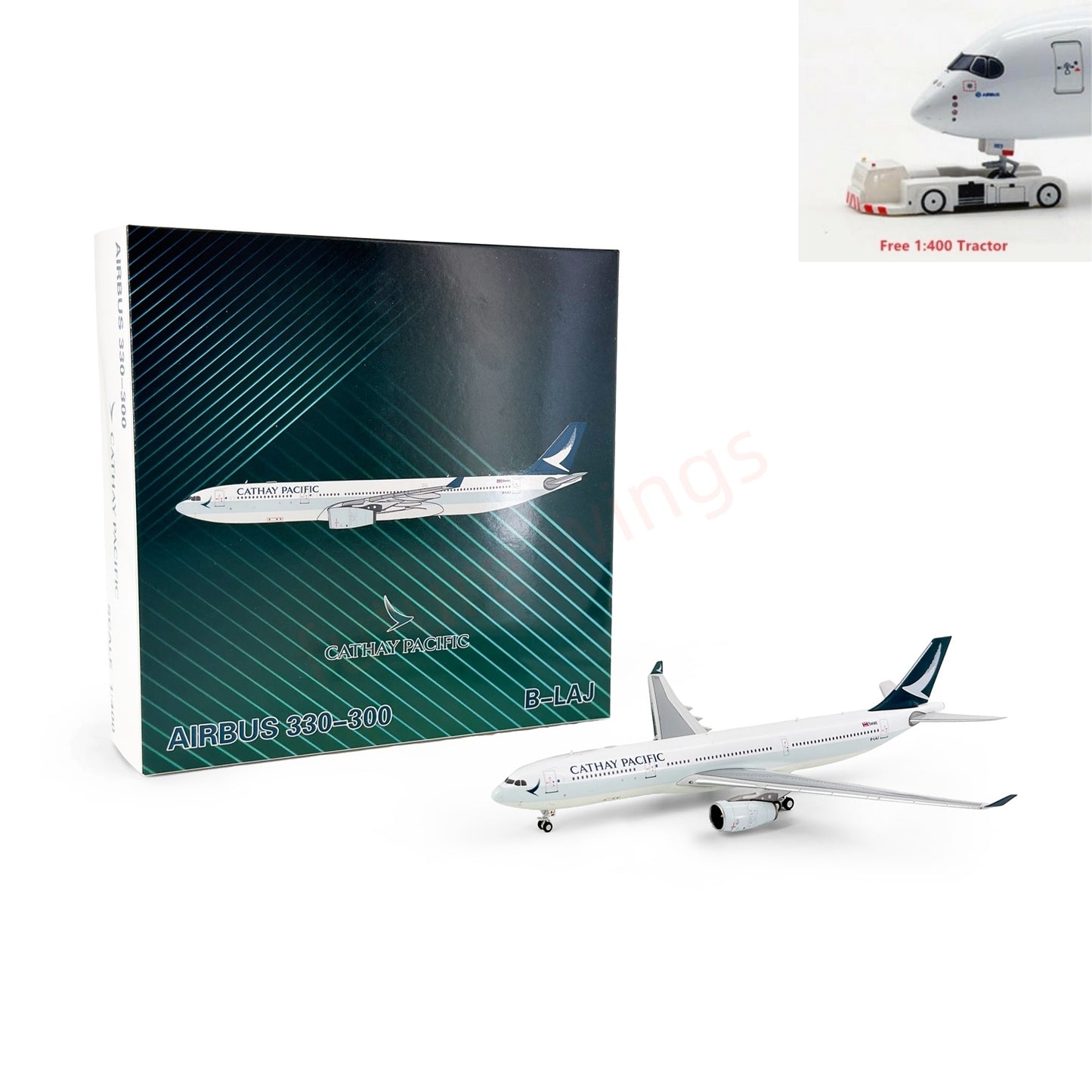 1:400 GeminiStar Cathay Pacific A330-300 B-HLL B-HLK B-LAJ+Free Tractor