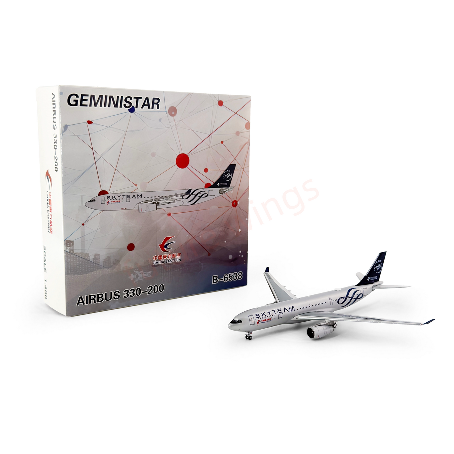 1:400 GeminiStar China Eastern Airlines A330-200 B-5908 B-5949 B-6538+Free Tractor