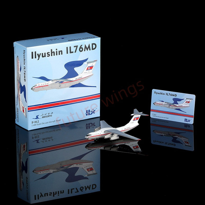 1:400 HX Models Air Ko***** IL-76 P-912 P-913 P-914 Aircraft Model+Free Tractor