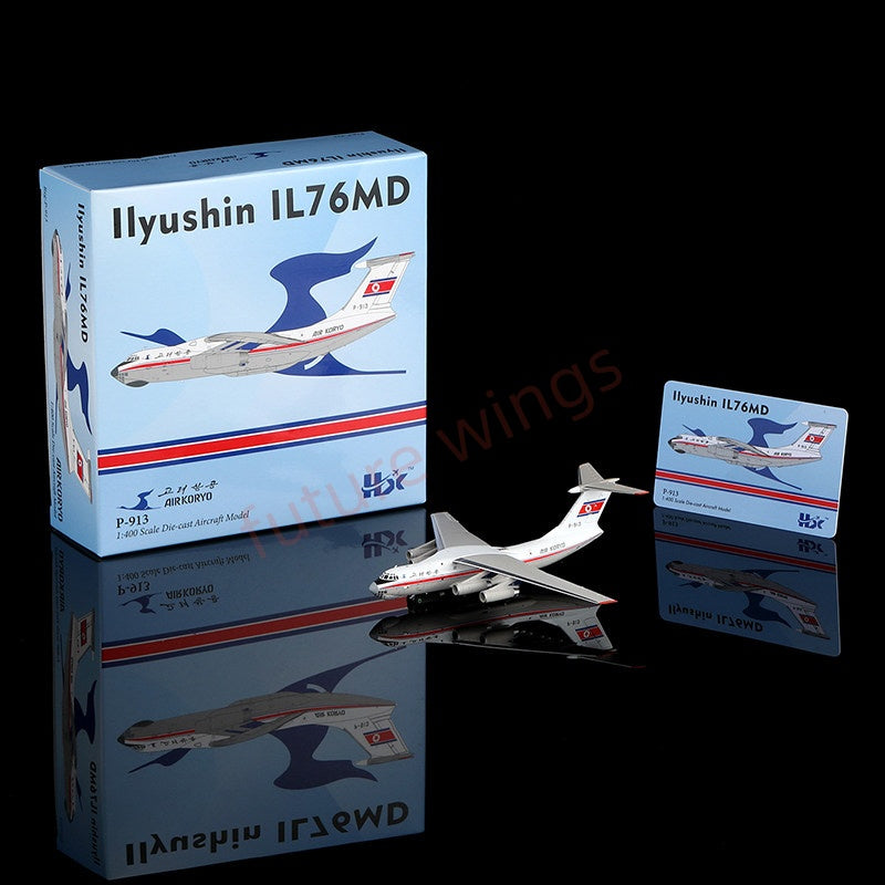 1:400 HX Models Air Ko***** IL-76 P-912 P-913 P-914 Aircraft Model+Free Tractor