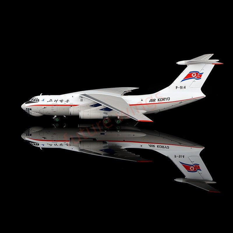 1:400 HX Models Air Ko***** IL-76 P-912 P-913 P-914 Aircraft Model+Free Tractor
