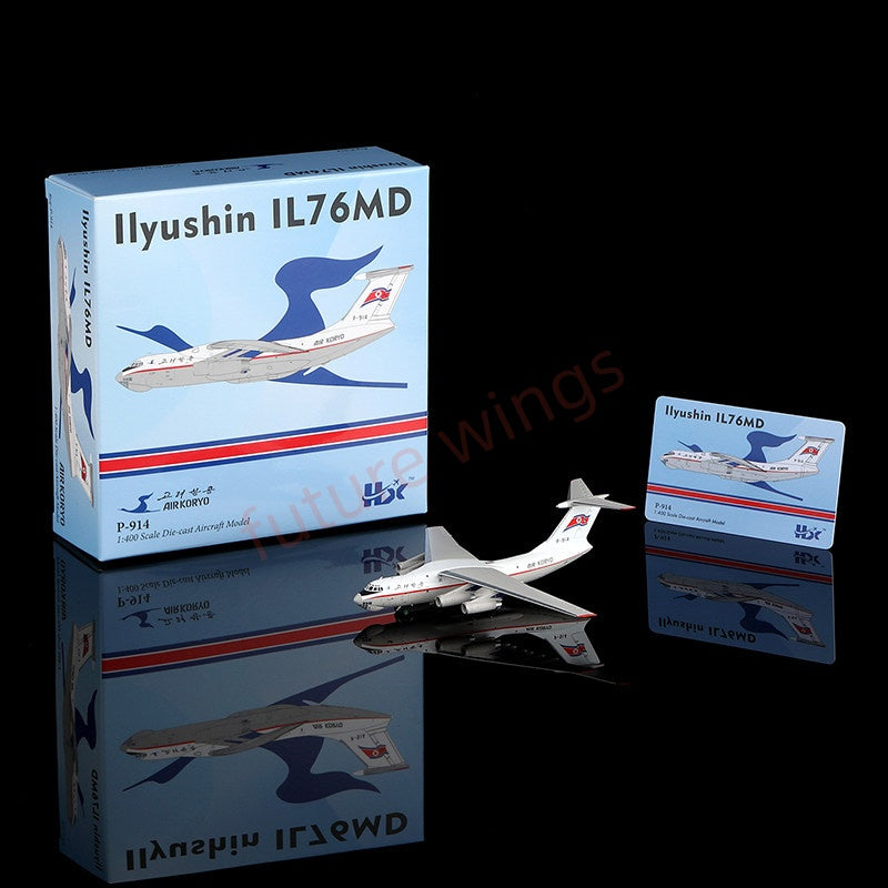 1:400 HX Models Air Ko***** IL-76 P-912 P-913 P-914 Aircraft Model+Free Tractor