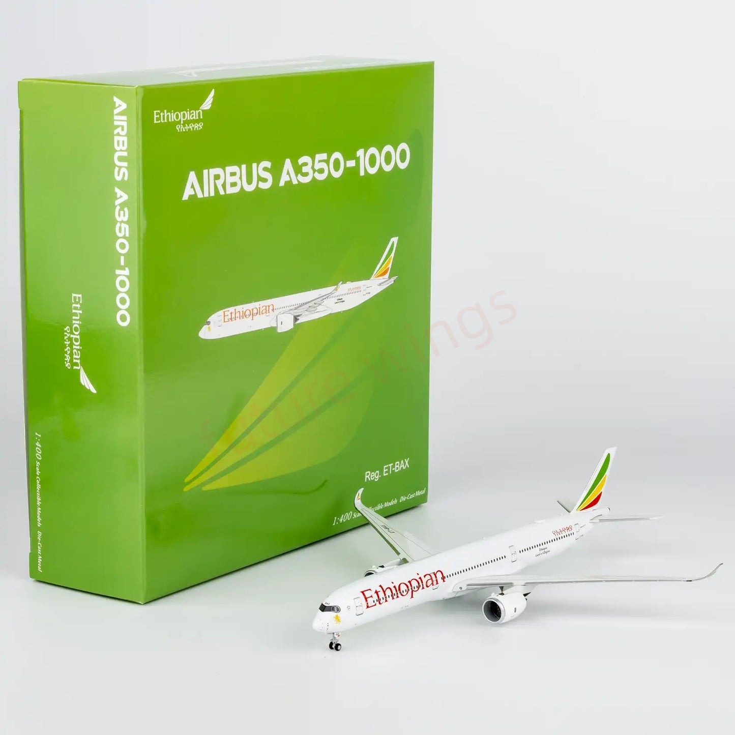 1:400 NG Models NG57037 Ethiopian Airlines A350-1000 ET-BAX Aircraft Model+Free Tractor