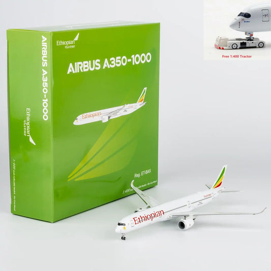 1:400 NG Models NG57037 Ethiopian Airlines A350-1000 ET-BAX Aircraft Model+Free Tractor