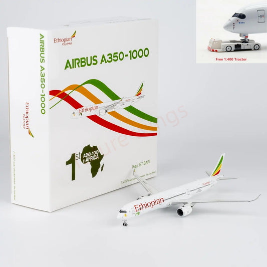 1:400 NG Models NG57036 Ethiopian Airlines A350-1000 ET-BAW Aircraft Model+Free Tractor
