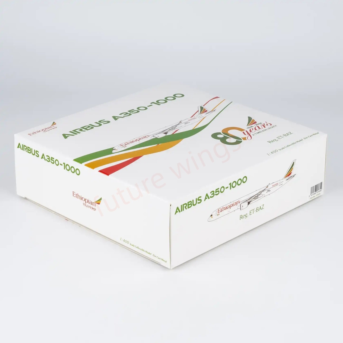1:400 NG Models NG57035 Ethiopian Airlines A350-1000 ET-BAZ Aircraft Model+Free Tractor
