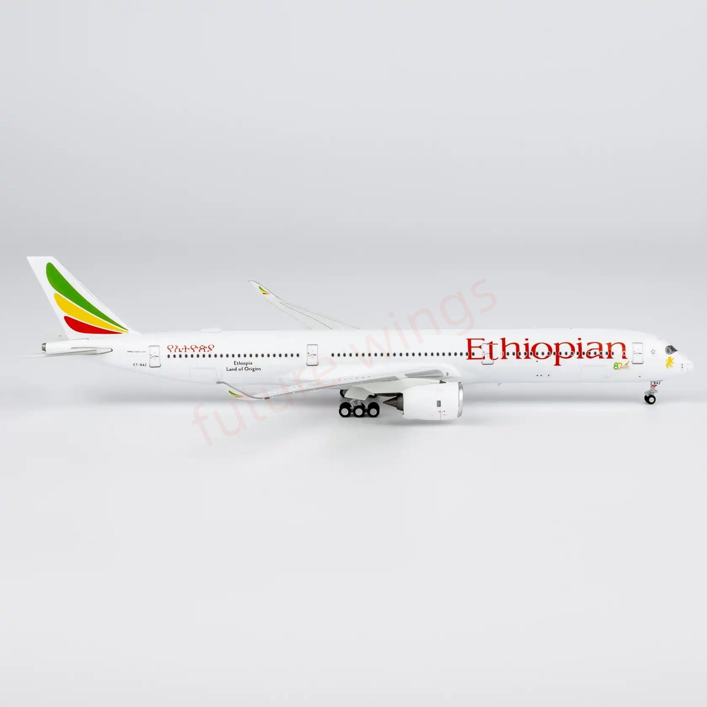 1:400 NG Models NG57035 Ethiopian Airlines A350-1000 ET-BAZ Aircraft Model+Free Tractor