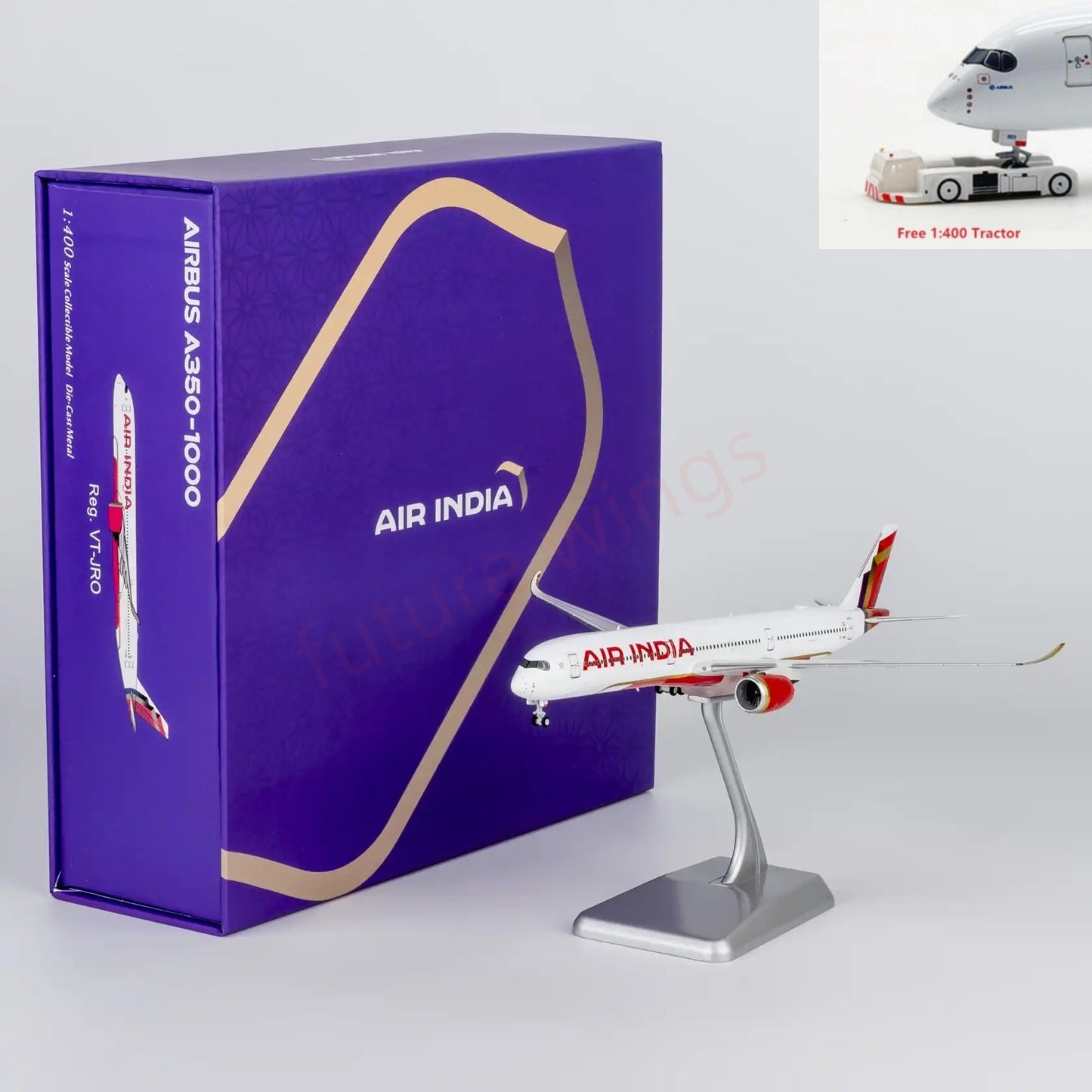 1:400 NG Models NG57034 Air India A350-1000 VT-JRO "Luxury Package"Aircraft Model+Free Tractor