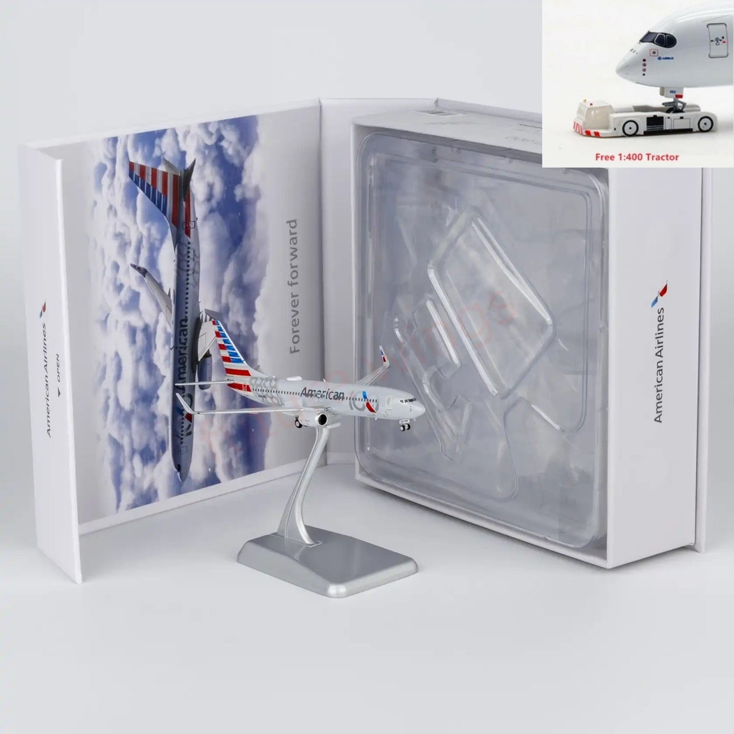 1:400 NG Models NG58258 American Airlines B737-800 N840NN 100years "Luxury Package"Aircraft Model+Free Tractor
