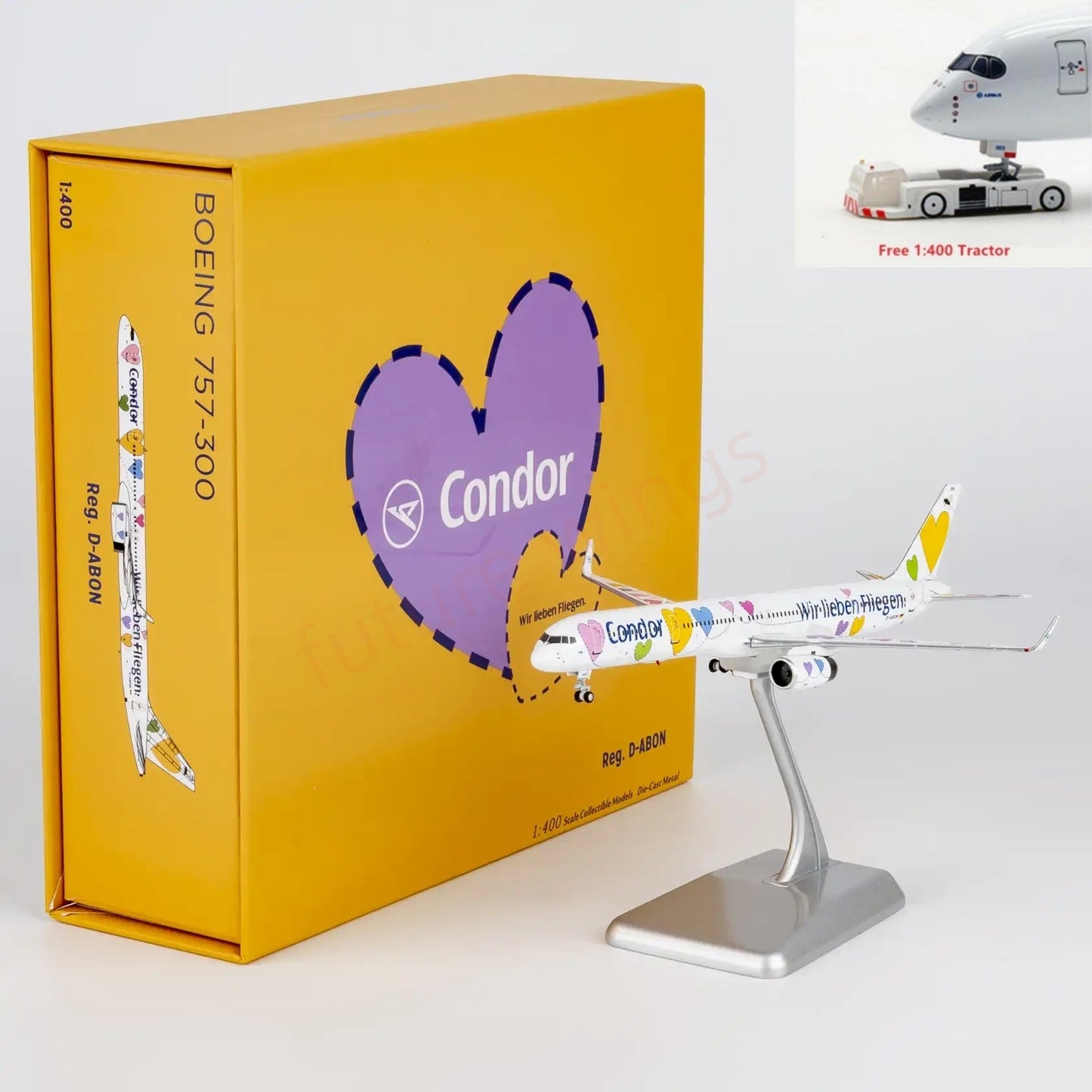 1:400 NG Models NG45010 Condor B757-300 D-ABON "Luxury Package" Aircraft Model+Free Tractor