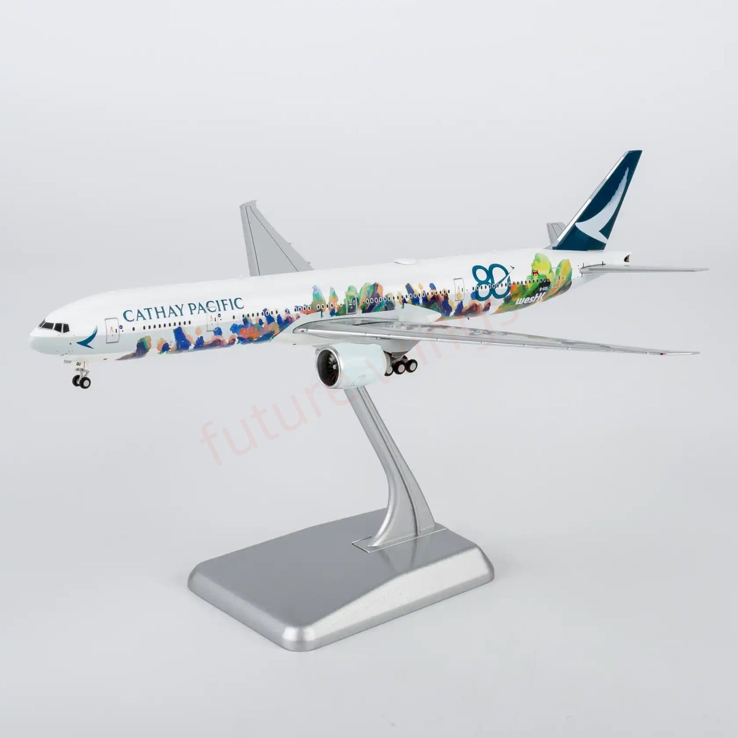 1:400 NG Models NG73109 Cathay Pacific B777-300ER B-KQU "80years" "Luxury Package" Aircraft Model+Free Tractor