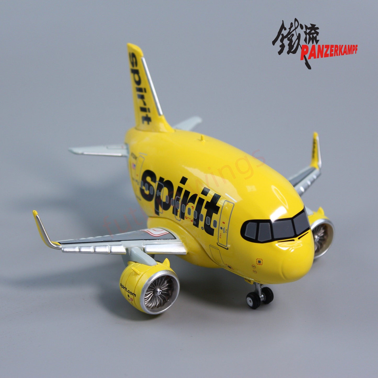 Panzerkampf Cute Series Q Models Diecast Q Airplane Models--Sprit Airlines A321neo