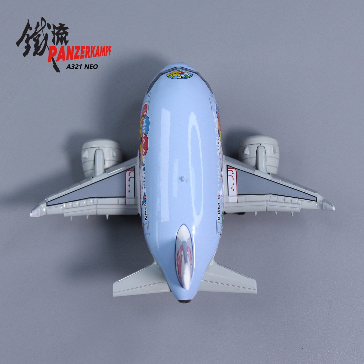 Panzerkampf Cute Series Q Models Diecast Q Airplane Models--China Airlines A321neo