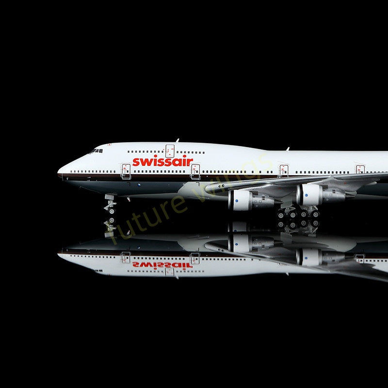 1:400 HX Models Swiss Air B747-300 N211GF/HB-IGF Aircraft Model+Free Tractor