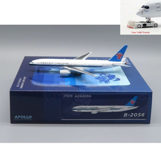 1:400 Apollo China Southern Airlines B777-200ER B-2056 Aircraft Model+Free Tractor