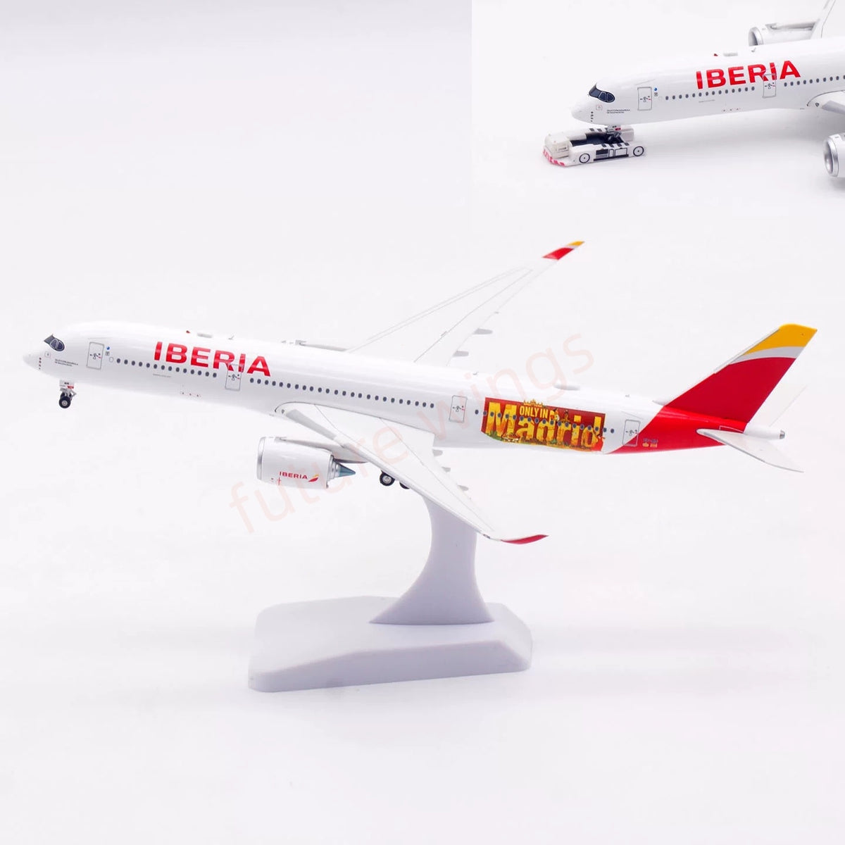 1:400 Aviation400 Iberia A350-900 EC-NIG Aircraft Model+Free Tractor and Stand