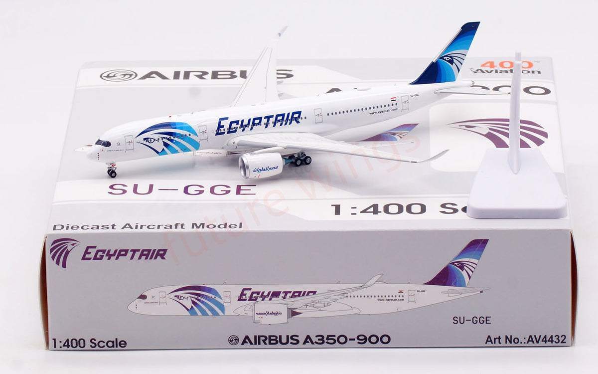 1:400 Aviation400 Egypt Air A350-900 SU-GGE Aircraft Model+Free Tractor and Stand