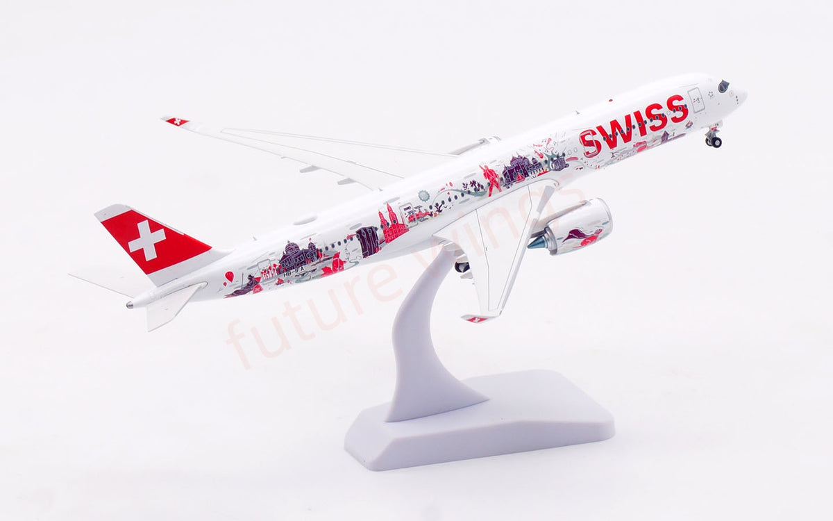 1:400 Aviation400 Swiss A350-900 HB-IFA Aircraft Model+Free Tractor and Stand