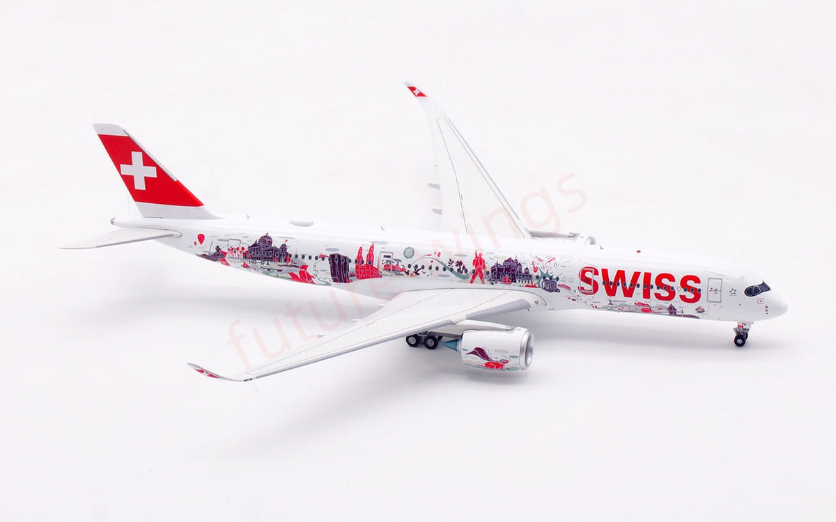 1:400 Aviation400 Swiss A350-900 HB-IFA Aircraft Model+Free Tractor and Stand