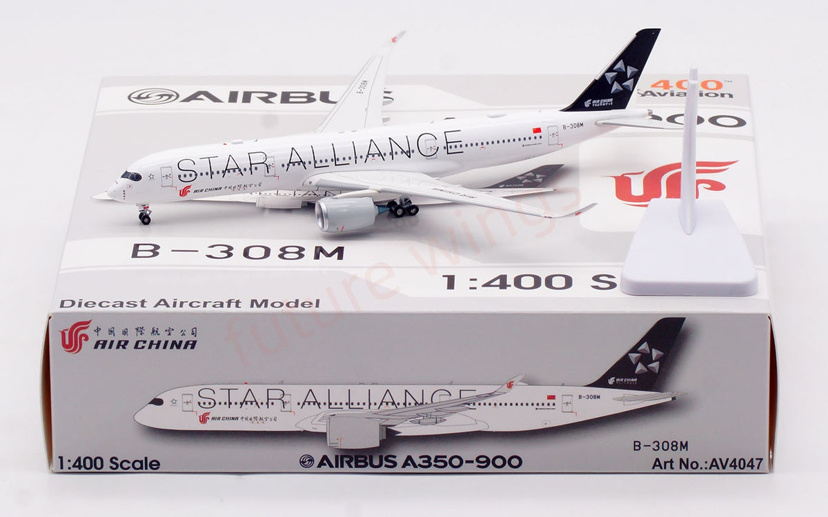 1:400 Aviation400 Air China A350-900 B-308M Aircraft Model+Free Tractor and Stand