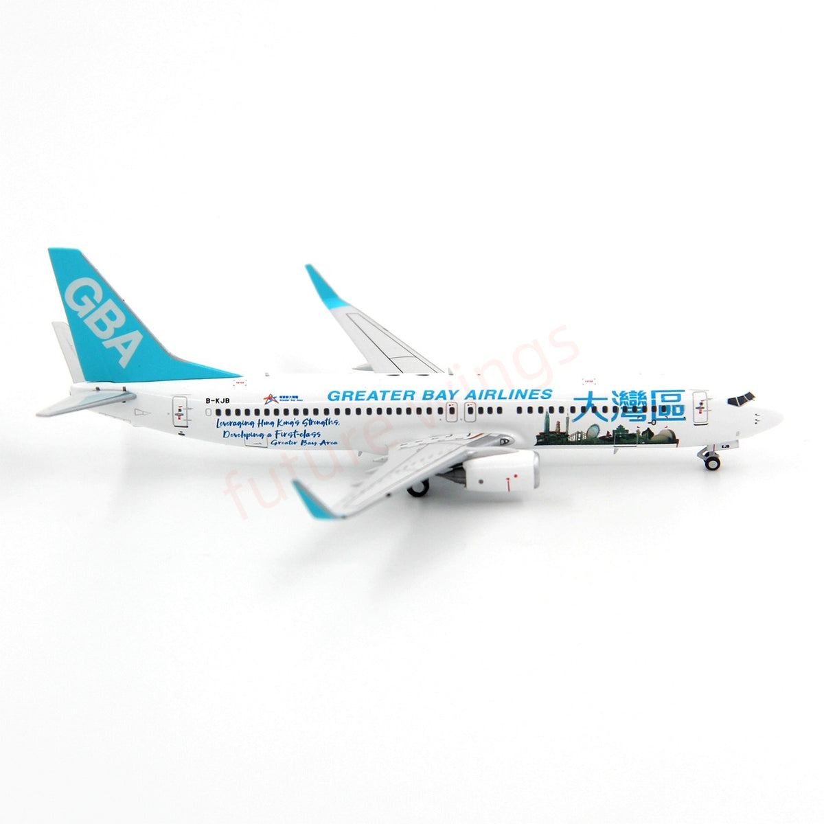 1:400 Geministar Greater Bay Airlines B737-800 B-KJB/KJD Aircraft Model+Free Tractor