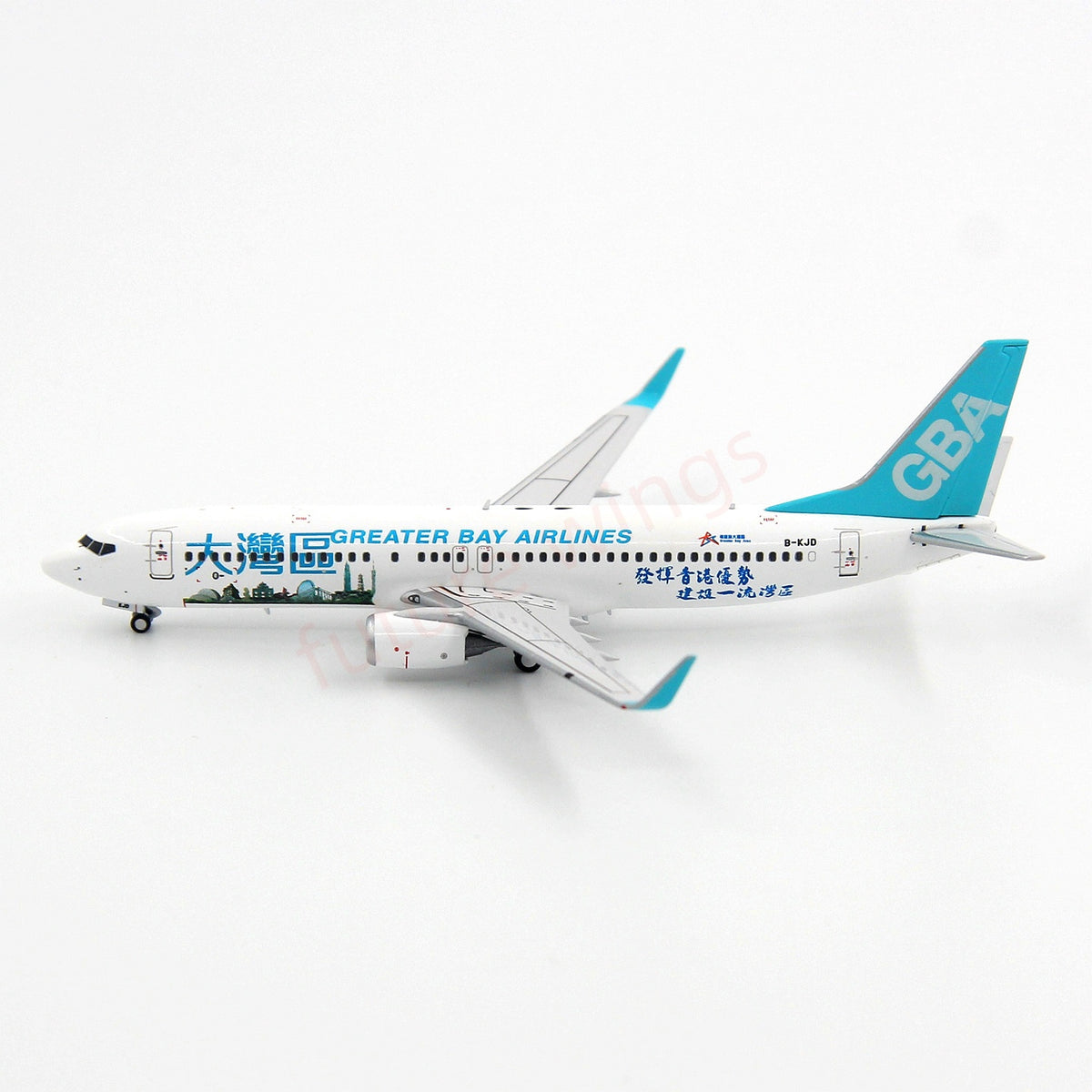 1:400 Geministar Greater Bay Airlines B737-800 B-KJB/KJD Aircraft Model+Free Tractor