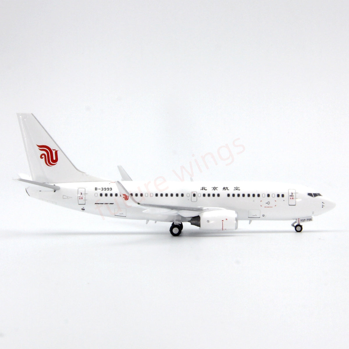 1:400 PandaModel BeiJing Airlines B737-700 B-3999 Aircraft Model+Free Tractor