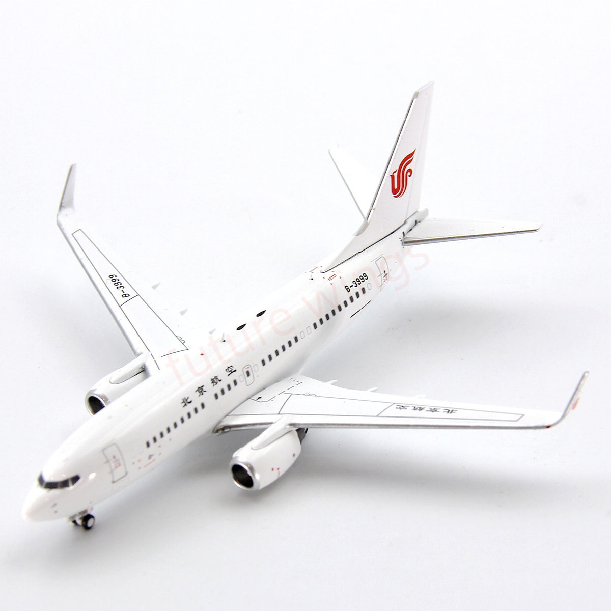 1:400 PandaModel BeiJing Airlines B737-700 B-3999 Aircraft Model+Free Tractor