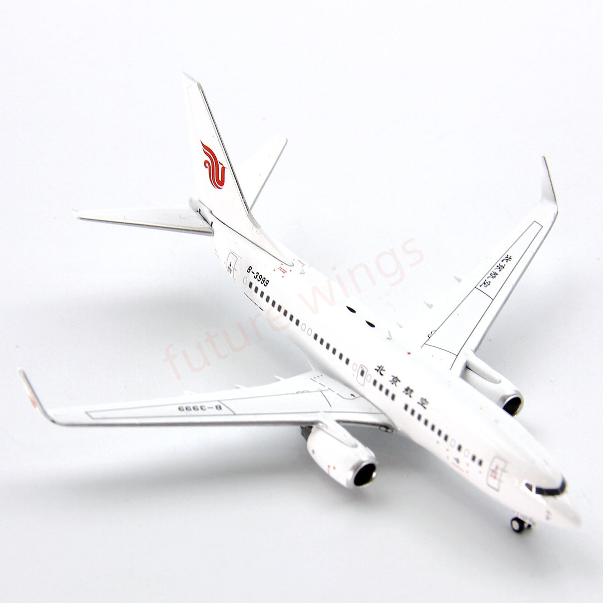 1:400 PandaModel BeiJing Airlines B737-700 B-3999 Aircraft Model+Free Tractor