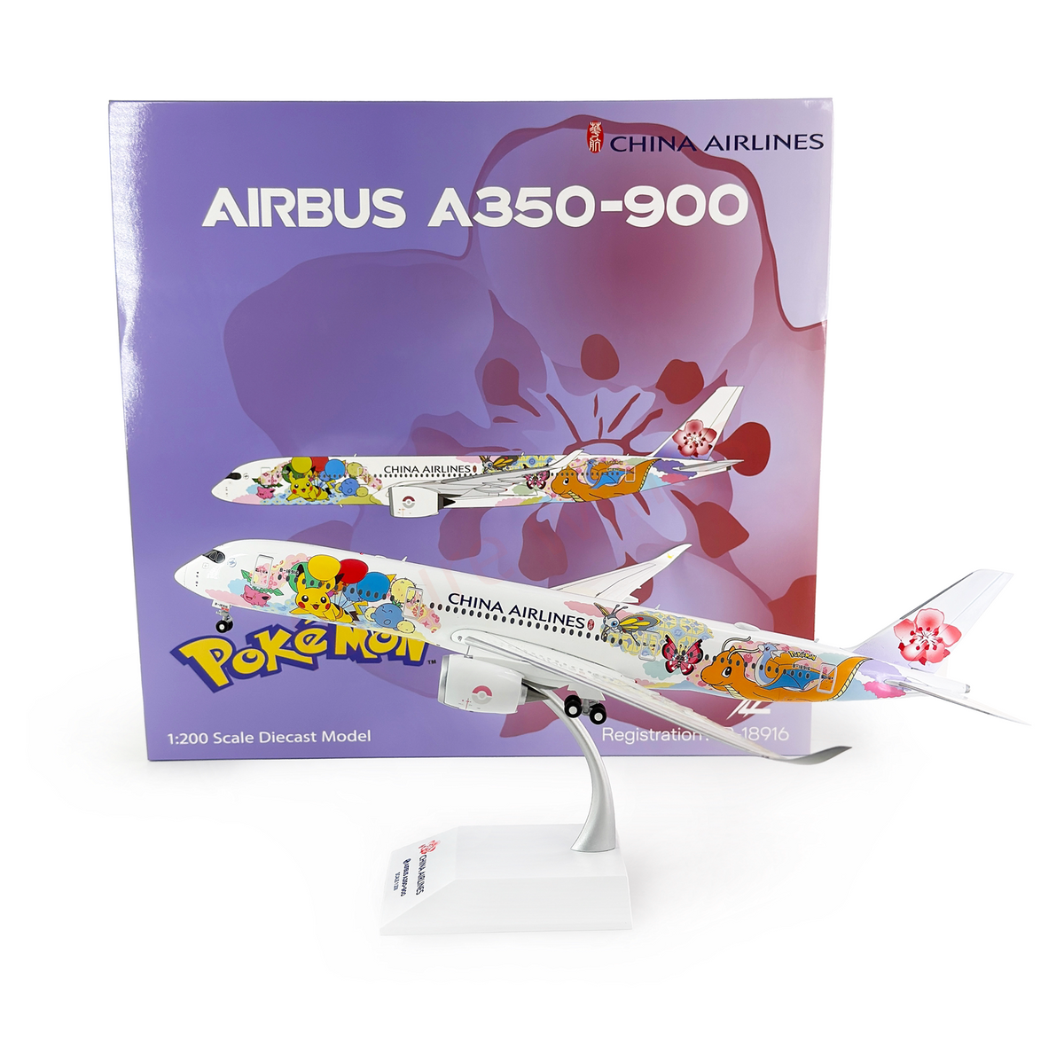 1:200 Z² Model(JC Wings) China Airlines A350-900 B-18916 Diecast Aircraft Model