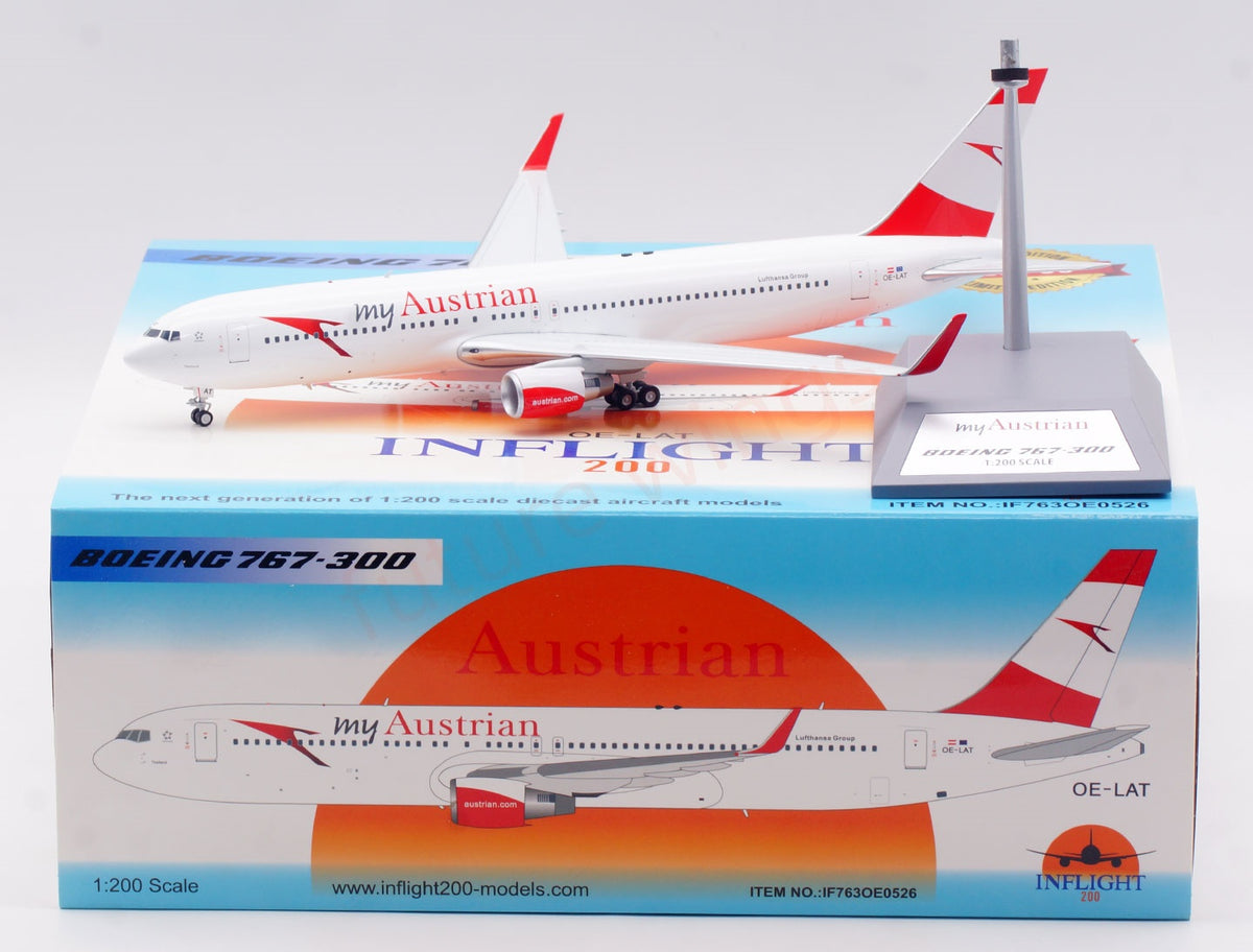 1:200 InFlight200 Austrian Airlines B767-300 OE-LAT Diecast Aircraft Model