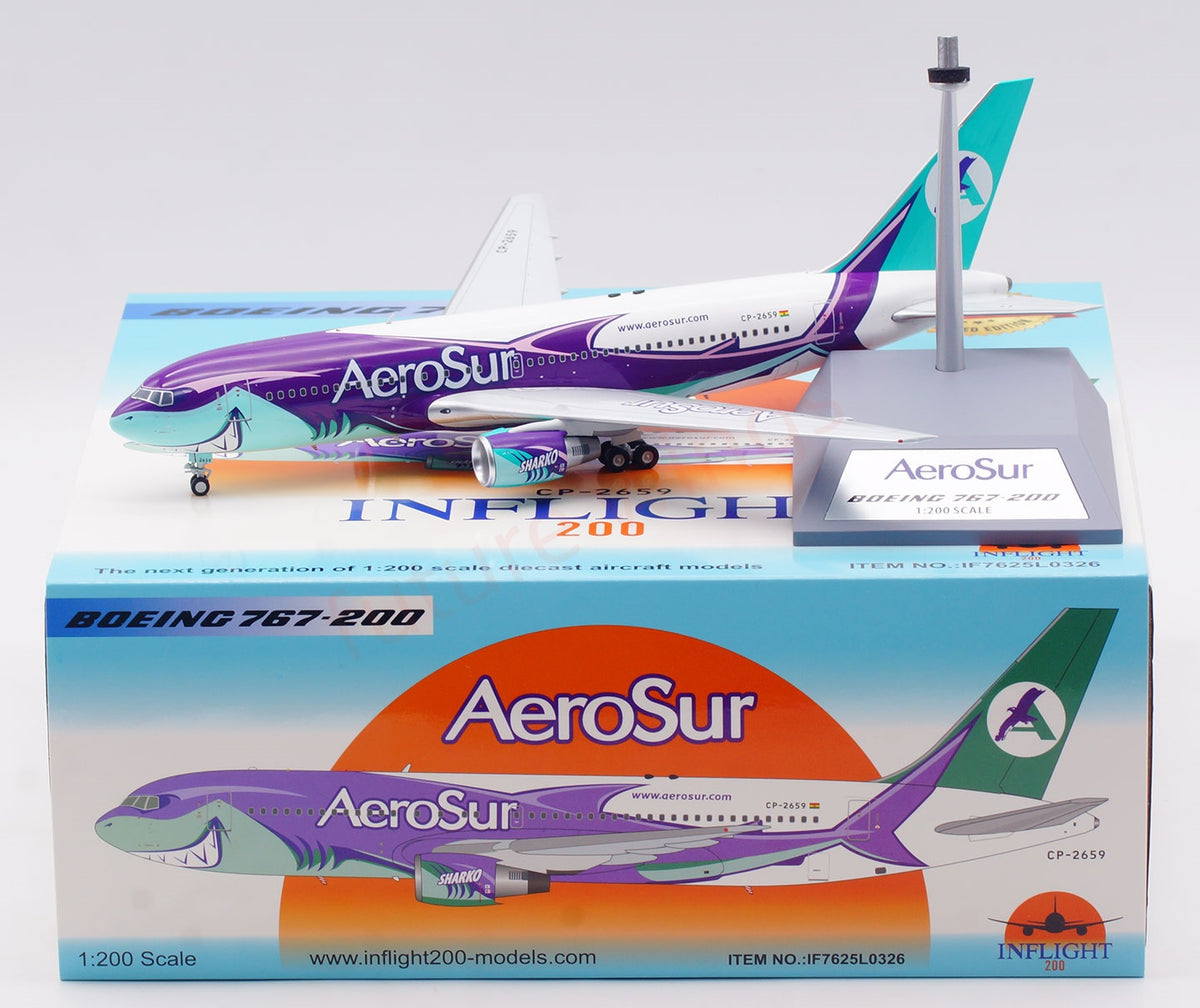 1:200 InFlight200 AeroSur B767-200ER CP-2659 Diecast Aircraft Model