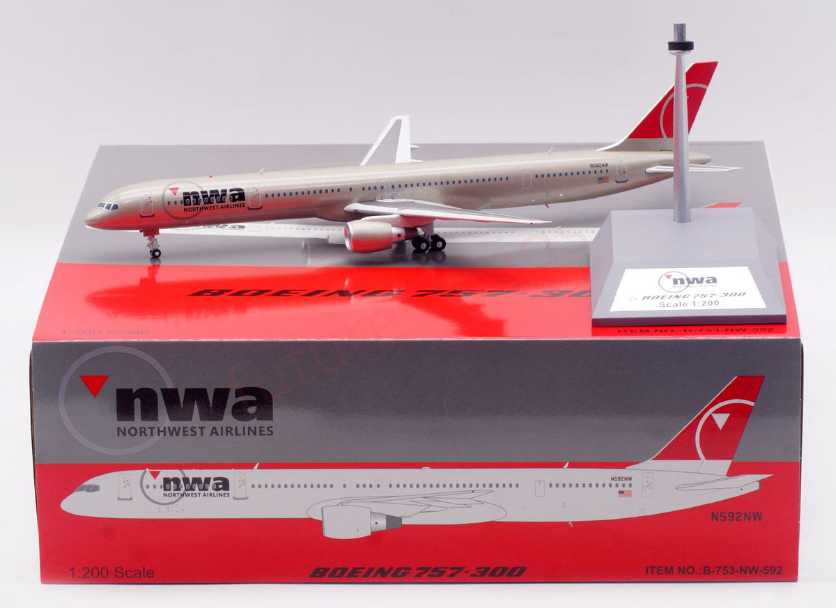 1:200 B-Models(InFlight200) Northwest Airlines B757-300 N592NW Diecast Aircraft Model