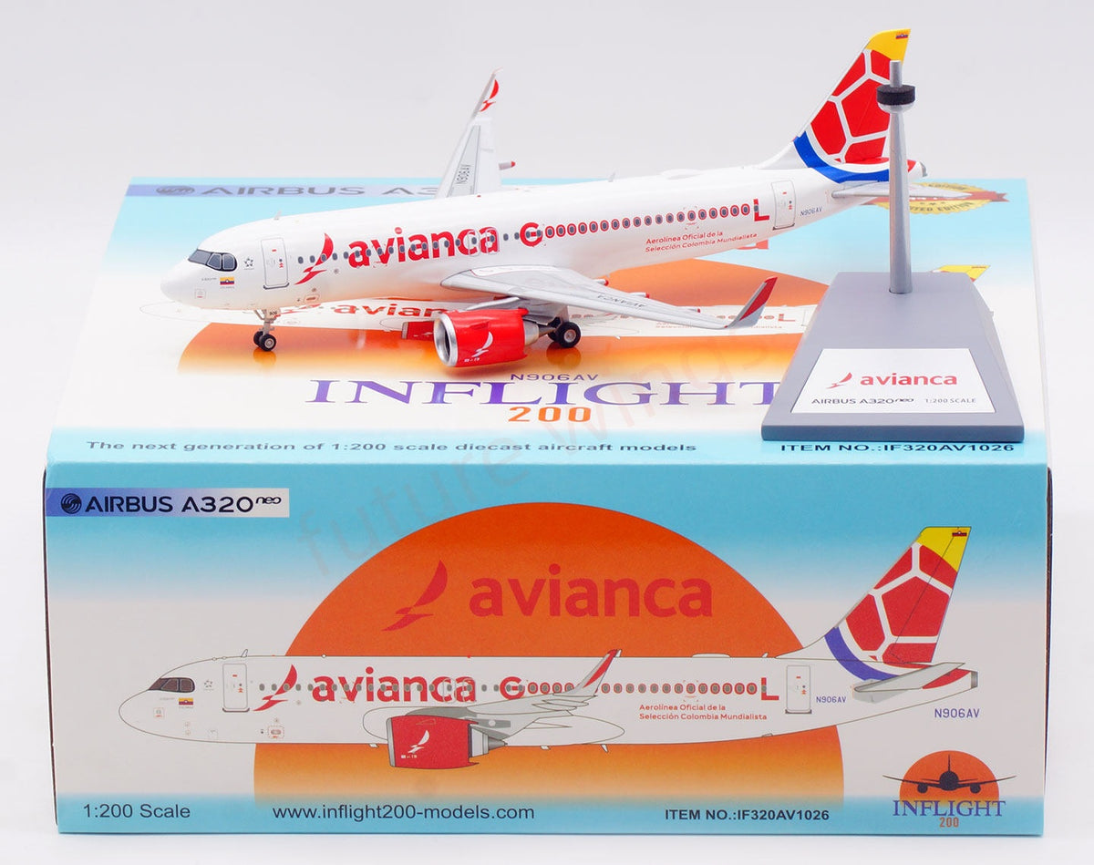 1:200 InFlight200 Avianca A320NEO N906AV Diecast Aircraft Model