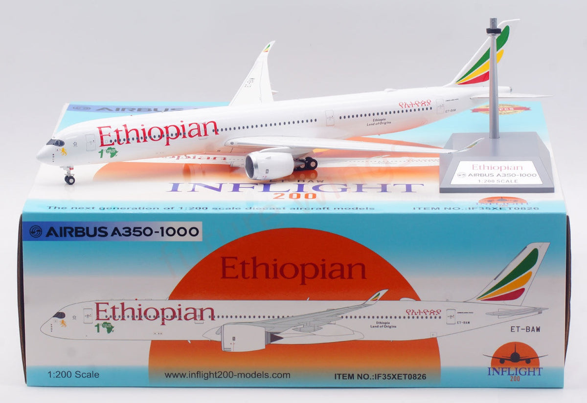 1:200 InFlight200 Ethiopian Airlines A350-1000 ET-BAW Diecast Aircraft Model