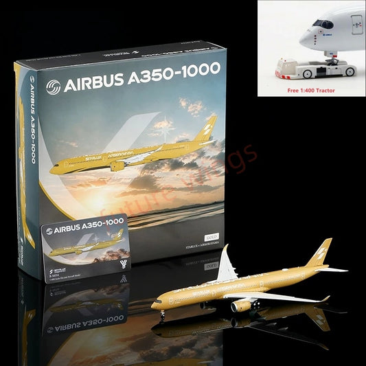 1:400 YY Wings Starlux Airlines A350-1000 B-58553 B-58554 Aircraft Model+Free Tractor