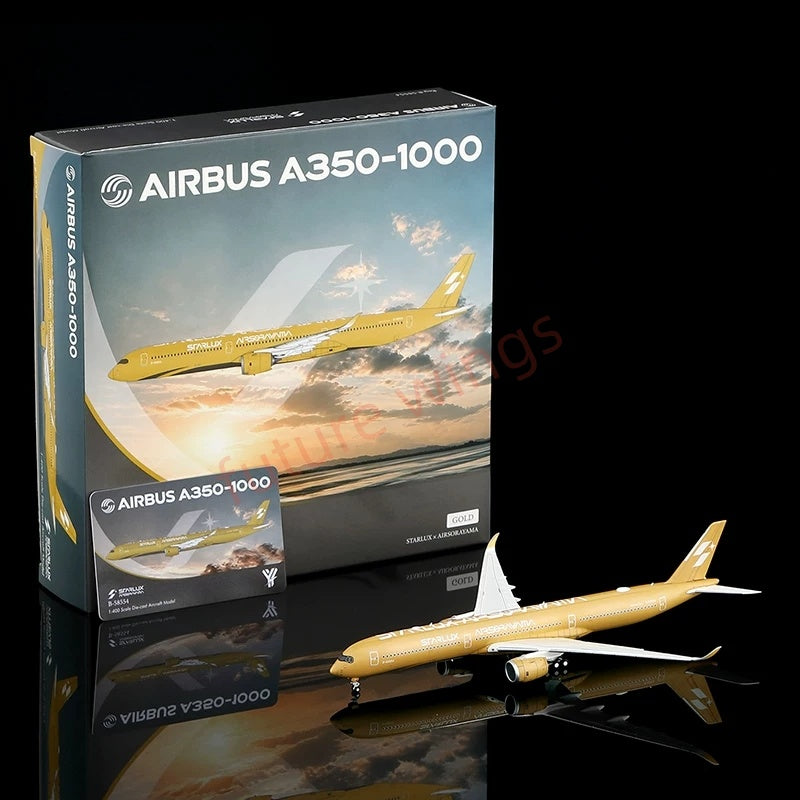 1:400 YY Wings Starlux Airlines A350-1000 B-58553 B-58554 Aircraft Model+Free Tractor