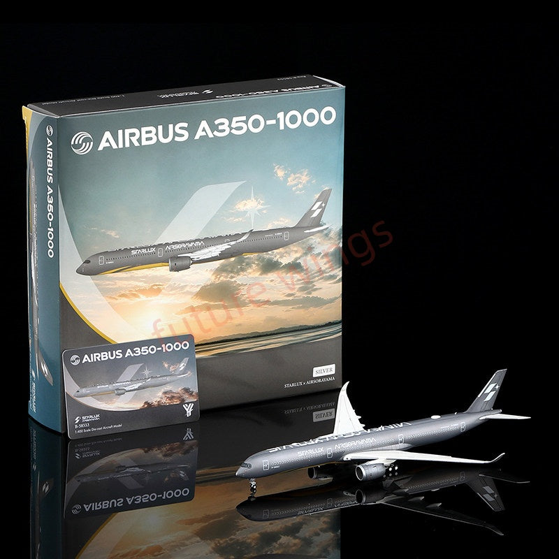 1:400 YY Wings Starlux Airlines A350-1000 B-58553 B-58554 Aircraft Model+Free Tractor