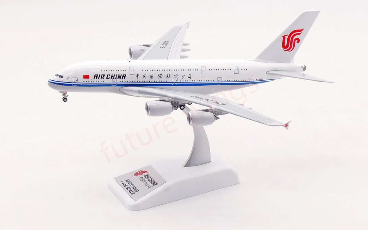 1:400 Aviation400 Air China A380 B-380A Aircraft Model Free Tractor+Stand